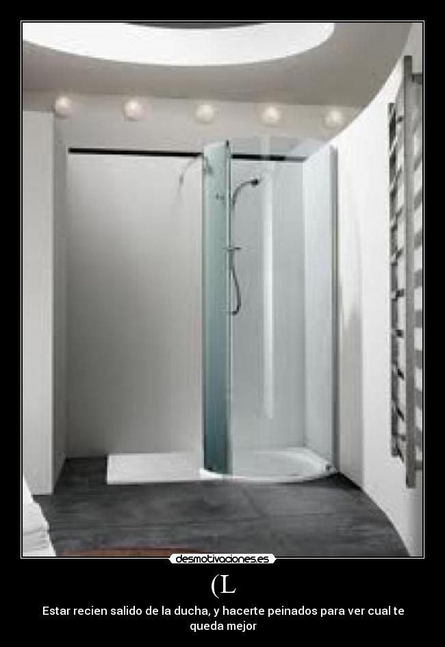 (L - Estar recien salido de la ducha, y hacerte peinados para ver cual te queda mejor