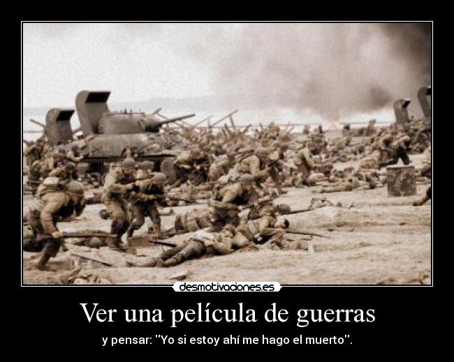 Ver una película de guerras - 