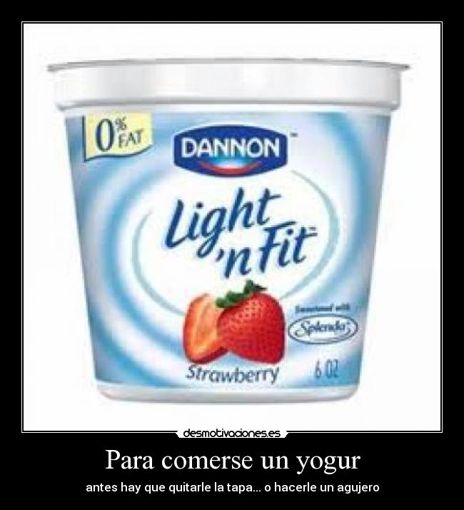 Para comerse un yogur - 