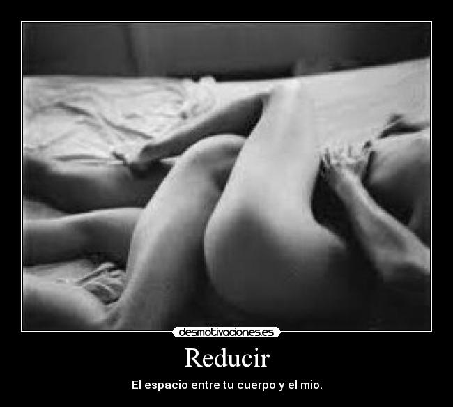 Reducir - El espacio entre tu cuerpo y el mio.