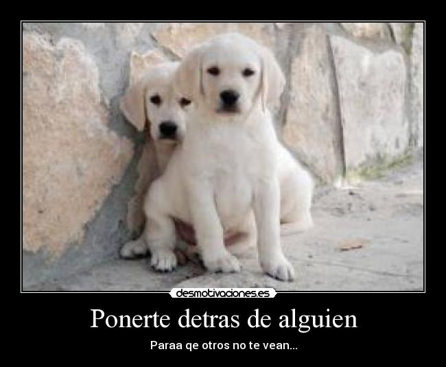 Ponerte detras de alguien - 