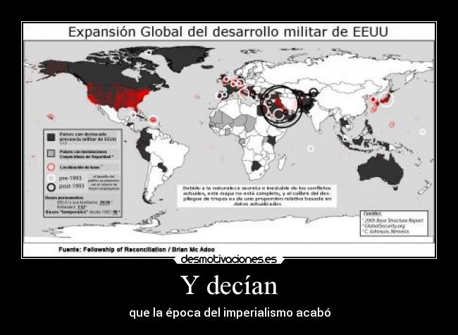 Y decían - que la época del imperialismo acabó