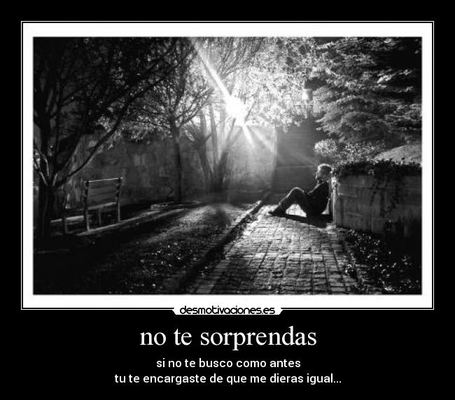 no te sorprendas - 