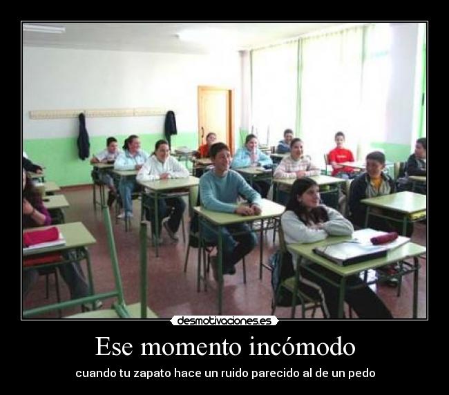 Ese momento incómodo - cuando tu zapato hace un ruido parecido al de un pedo