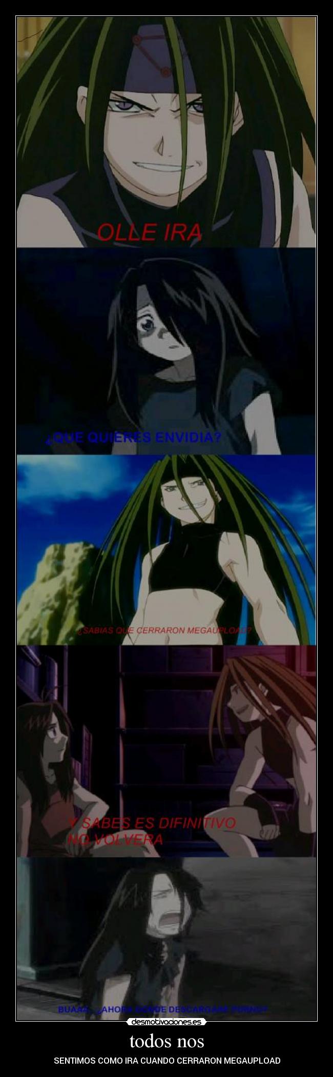 todos nos - SENTIMOS COMO IRA CUANDO CERRARON MEGAUPLOAD