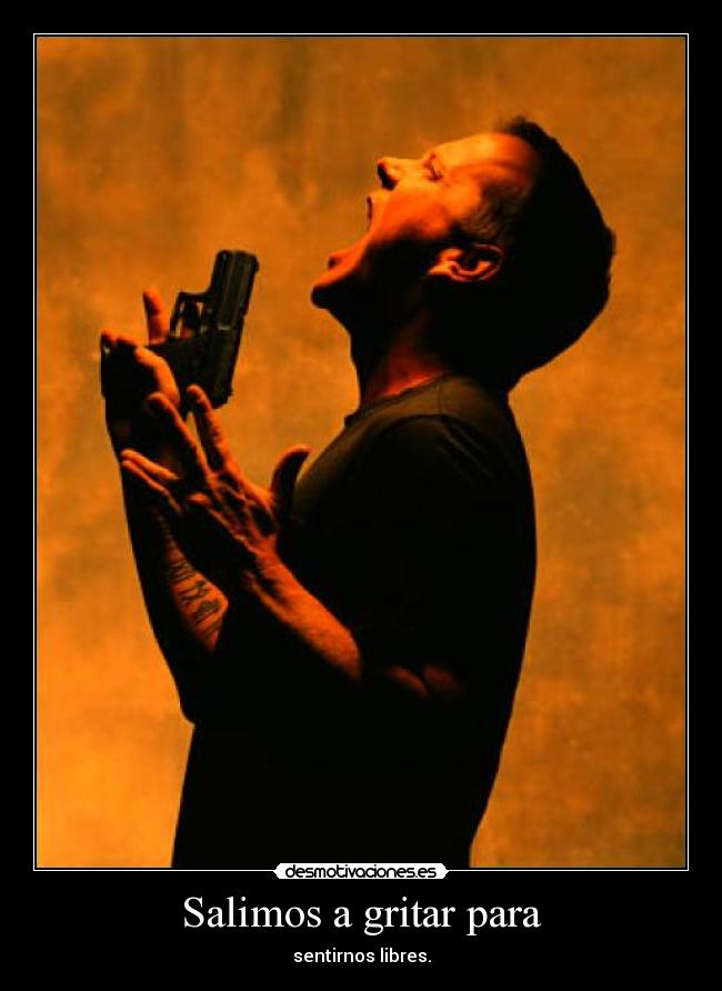 Salimos a gritar para -