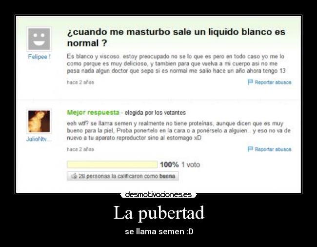 La pubertad -