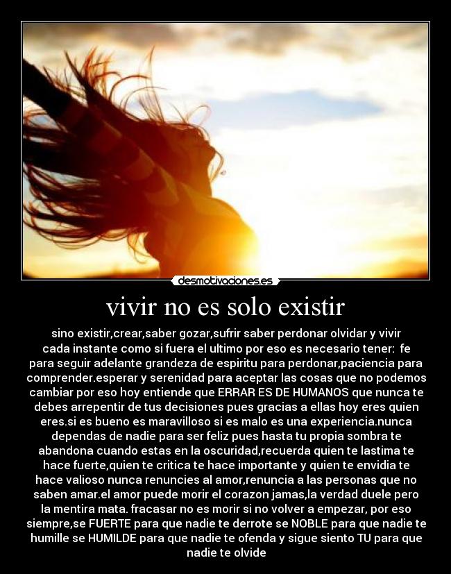 vivir no es solo existir - 