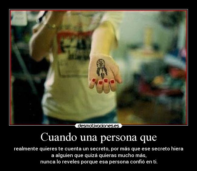 Cuando una persona que - 