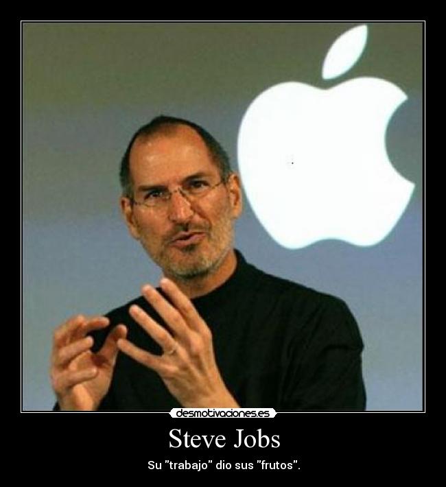 carteles steve jobs rabajo apple fruta desmotivaciones