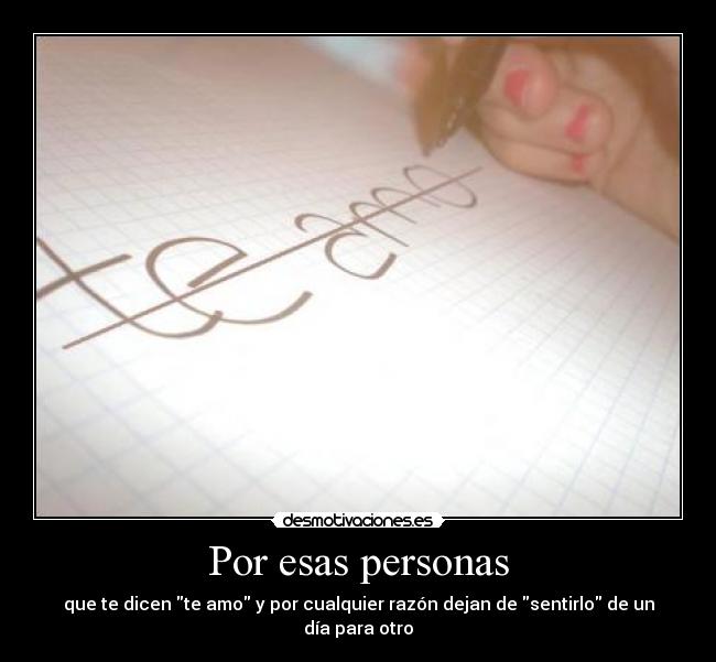 Por esas personas - 