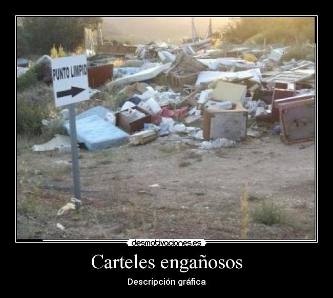 Carteles engañosos - Descripción gráfica