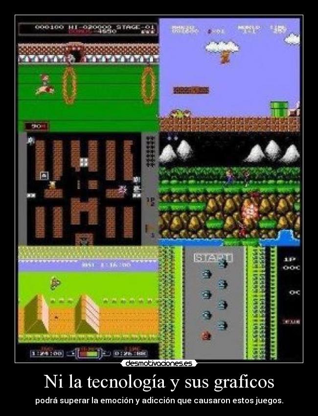 Ni la tecnología y sus graficos - podrá superar la emoción y adicción que causaron estos juegos.