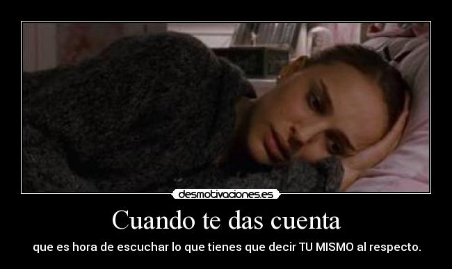 Cuando te das cuenta - 