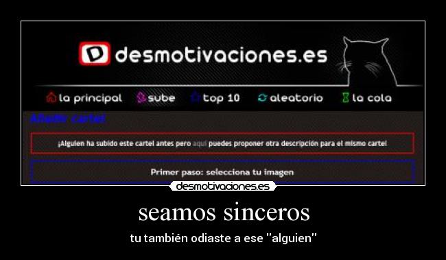 seamos sinceros - 