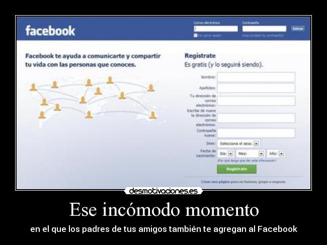 Ese incómodo momento - en el que los padres de tus amigos también te agregan al Facebook
