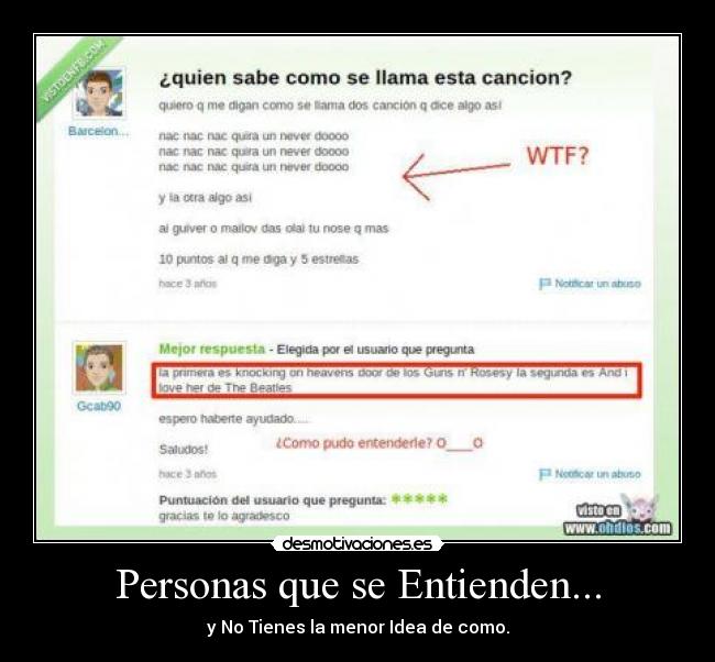Personas que se Entienden... - 
