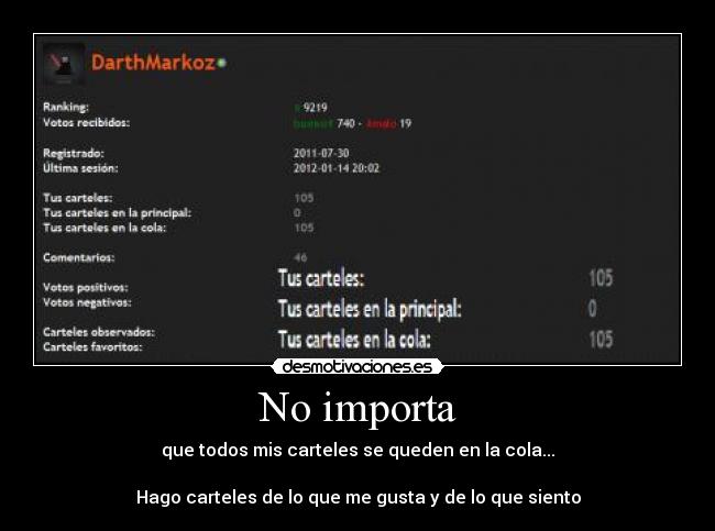 No importa -