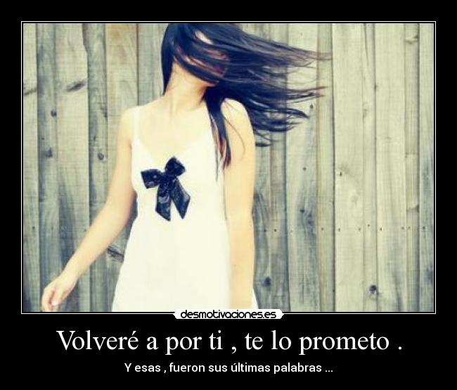 Volveré a por ti , te lo prometo . - Y esas , fueron sus últimas palabras ...