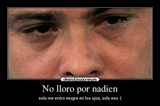 No lloro por nadien -