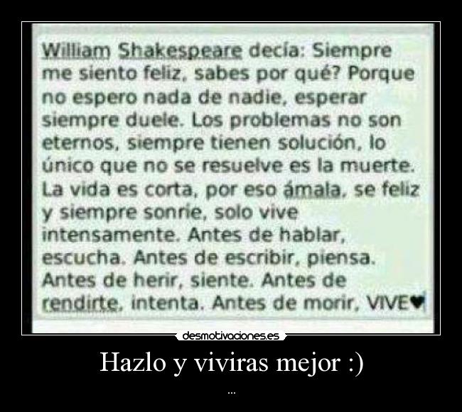 Hazlo y viviras mejor :) - ...