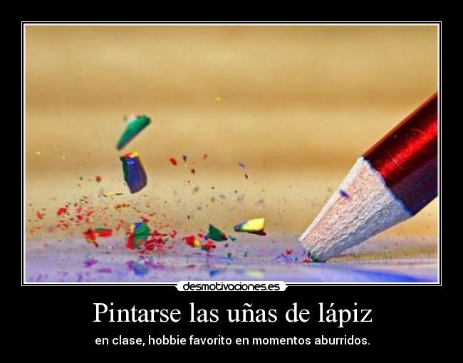 Pintarse las uñas de lápiz -