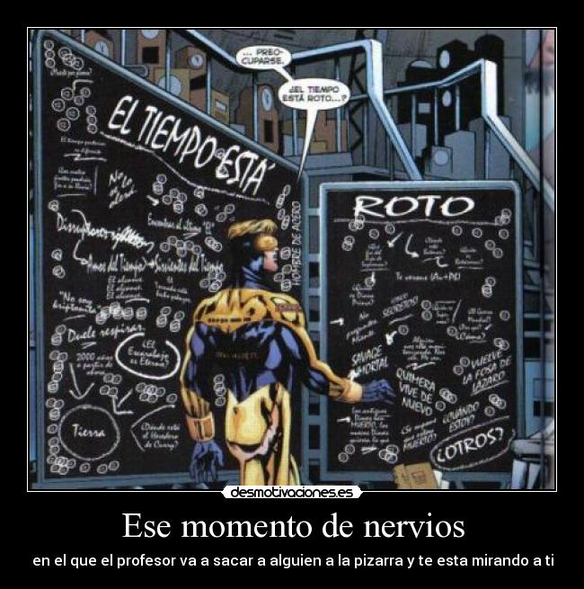Ese momento de nervios -