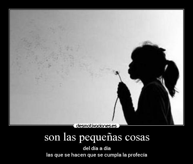 son las pequeñas cosas -