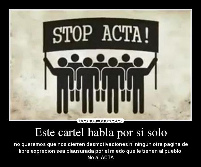 Este cartel habla por si solo -