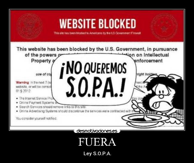 FUERA - Ley S.O.P.A.