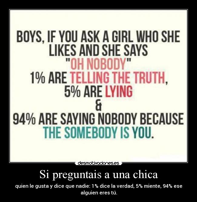 Si preguntais a una chica -