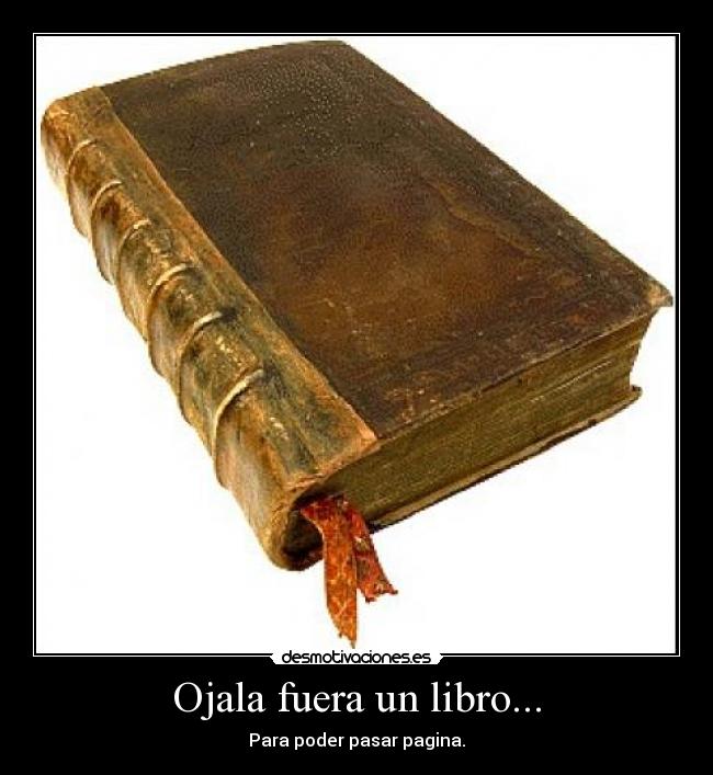 Ojala fuera un libro... -