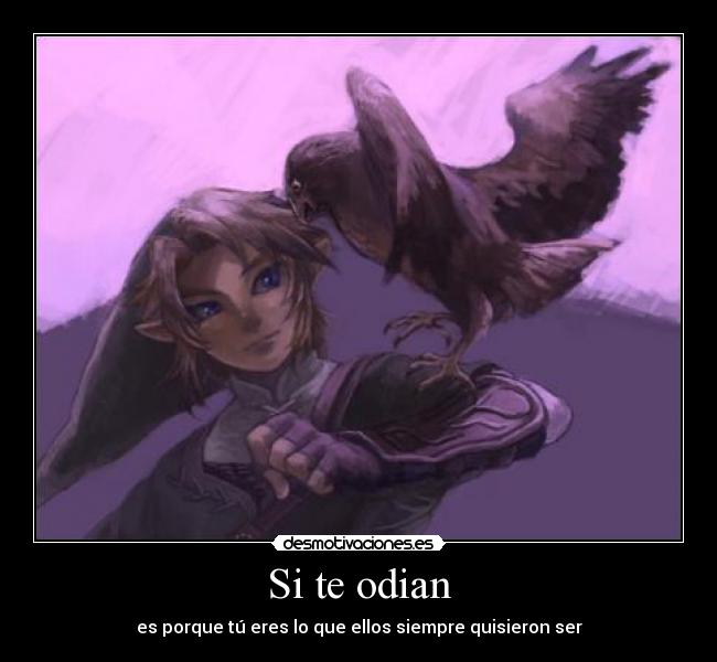 carteles odian quiennosabes link azor thelegendofzelda twilightprincess desmotivaciones