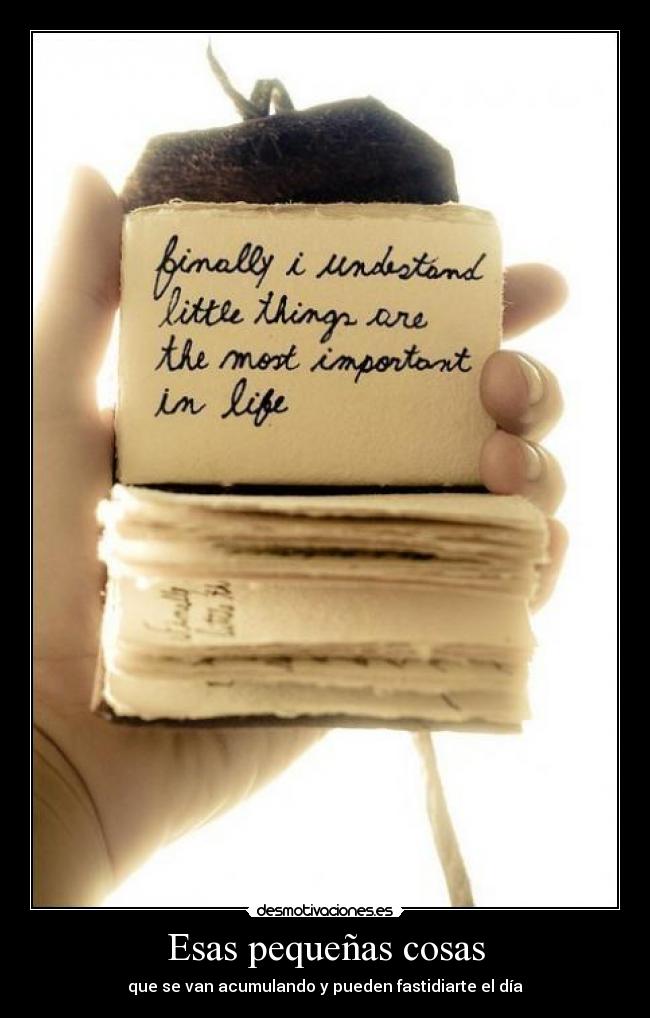 Esas pequeñas cosas -