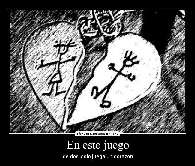En este juego - de dos, solo juega un corazón