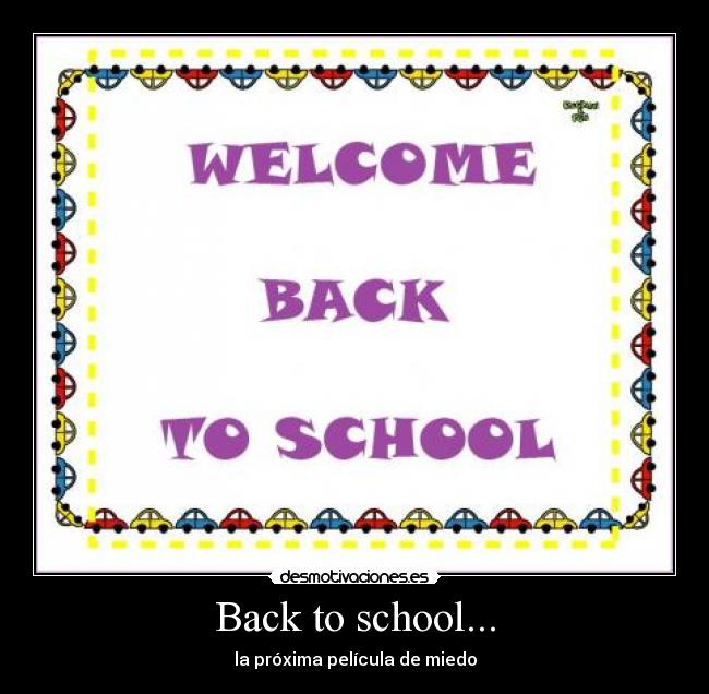 Back to school... -