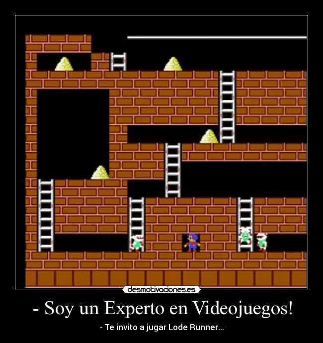 carteles videojuegos lode runner videojuego nintendo desmotivaciones