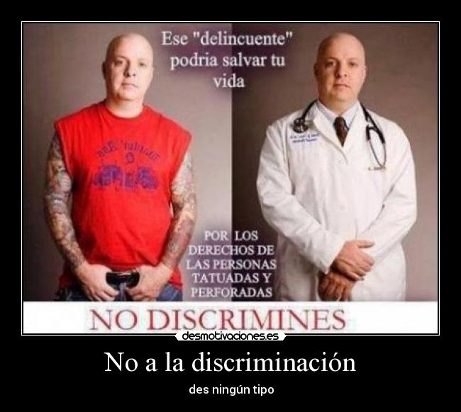 No a la discriminación - des ningún tipo
