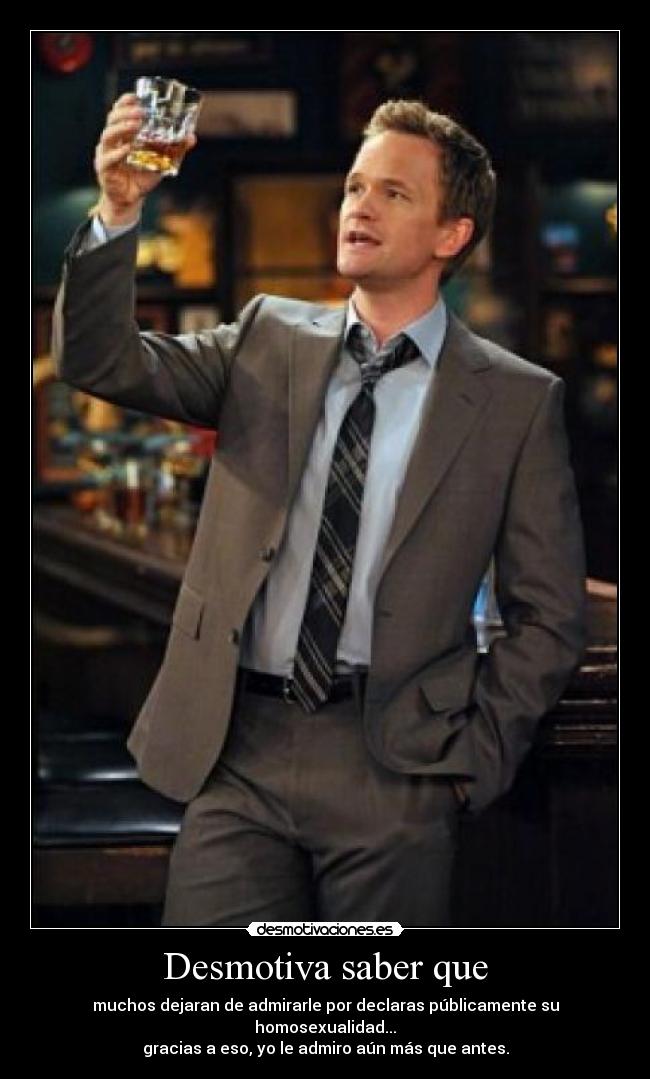 Desmotiva saber que -