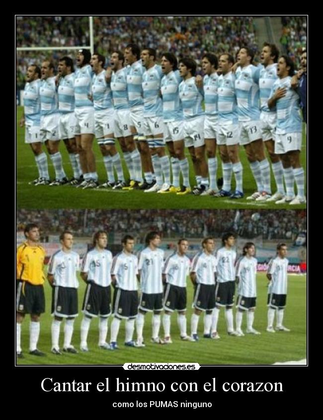 Cantar el himno con el corazon - como los PUMAS ninguno
