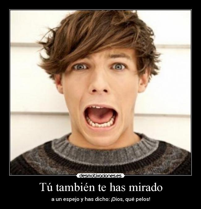 Tú también te has mirado - a un espejo y has dicho: ¡Dios, qué pelos!