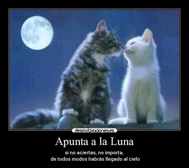 Apunta a la Luna - si no aciertas, no importa, 
 de todos modos habrás llegado al cielo