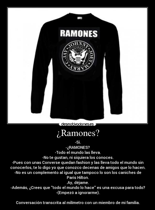 carteles punk ramones hipster orgullo amor propio ropa esponja embalaje personalidad simbolo desmotivaciones