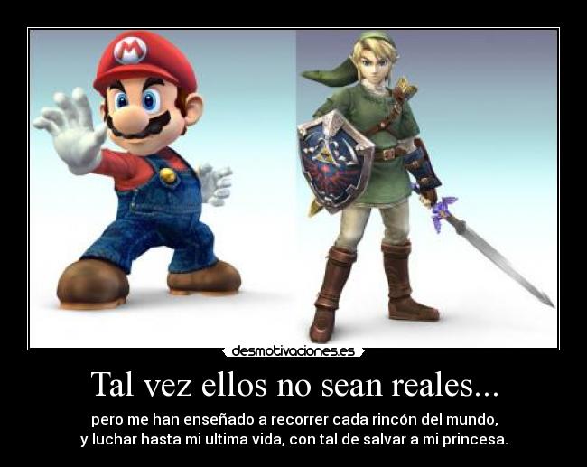 carteles anime video game crossover mario link desmotivaciones