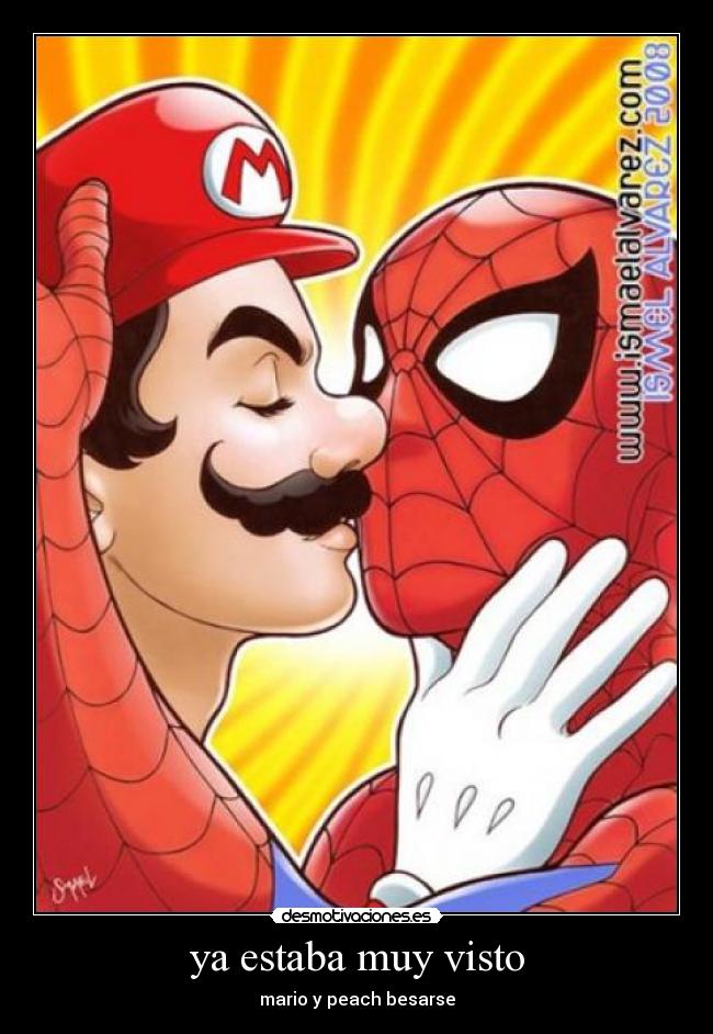 ya estaba muy visto - mario y peach besarse