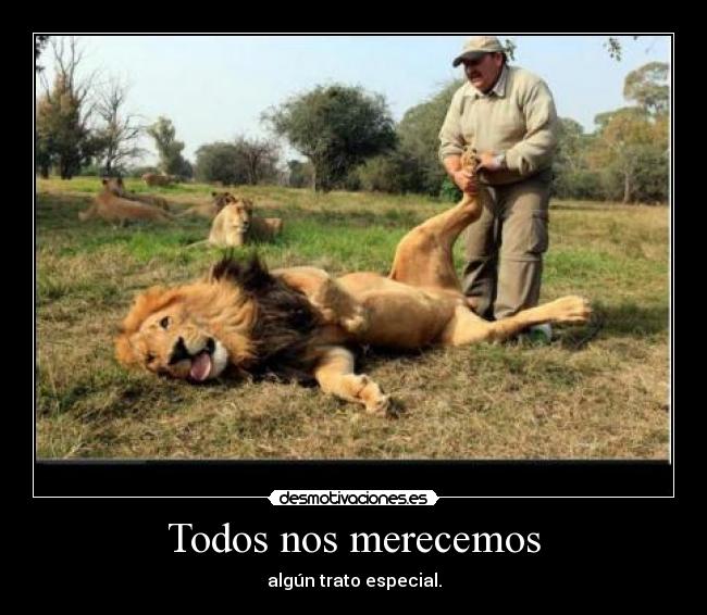 Todos nos merecemos - algún trato especial.
