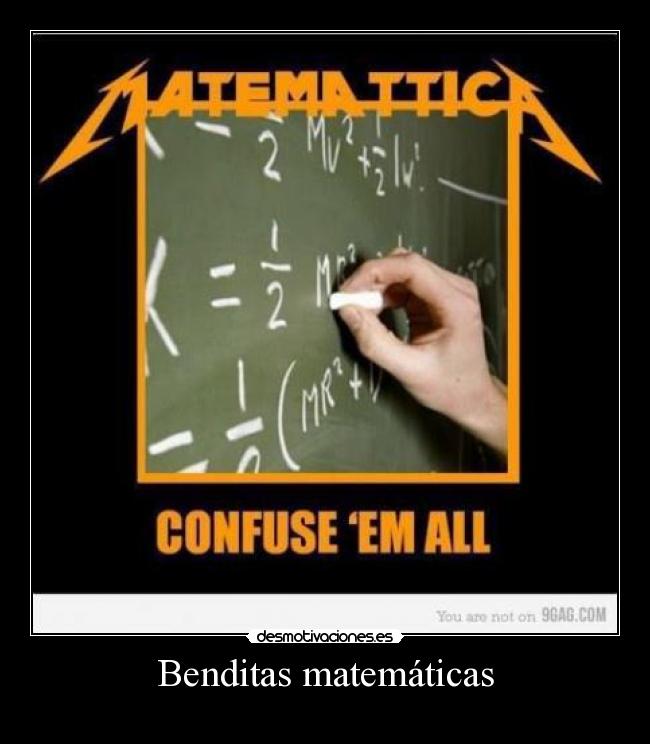 Benditas matemáticas -