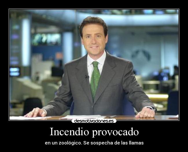 Incendio provocado - en un zoológico. Se sospecha de las llamas