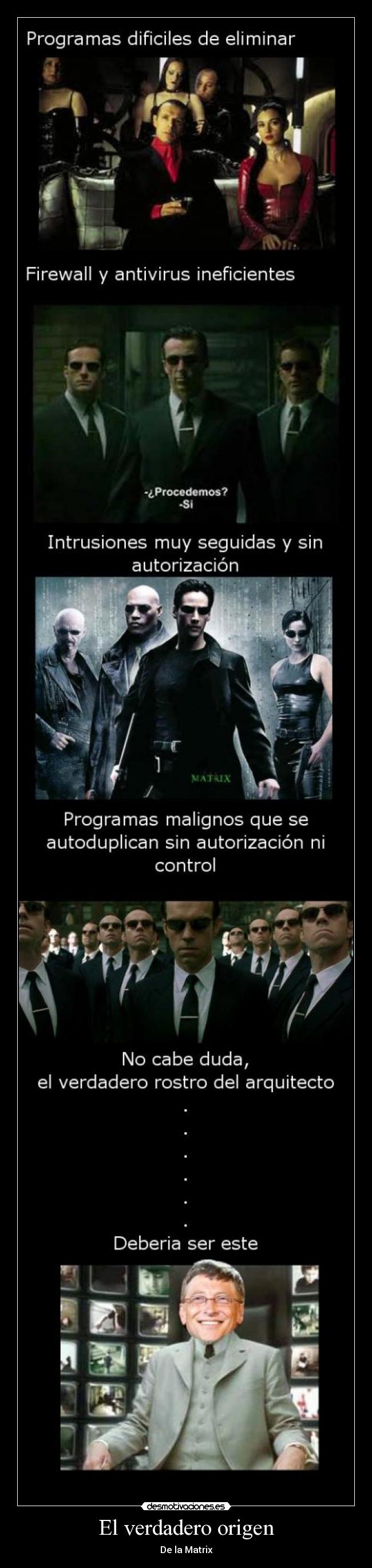 El verdadero origen - De la Matrix