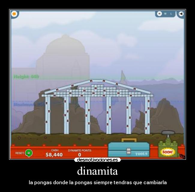 dinamita - la pongas donde la pongas siempre tendras que cambiarla